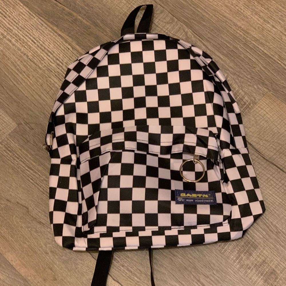 Eastpak Black and White Checkered Backpack